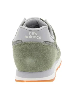 Baskets running 373 olive à talon plat avec un patch brodé à la languette