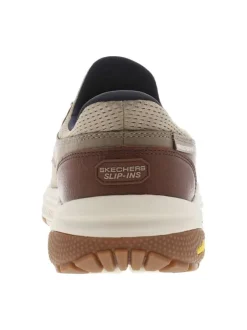 Baskets running taupe avec le devant en maille et à semelle plate