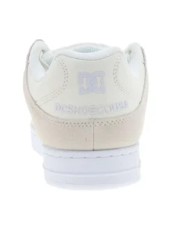 Baskets skate blanches à semelle plate avec une languette épaisse