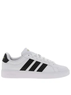 Baskets skate blanches à talon plat avec un logo en relief au talon