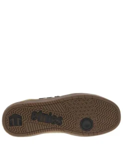 Baskets skate en cuir camel à talon plat avec logos noirs et semelle marron