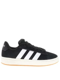 Baskets skate en cuir noires avec semelle à talon plat et lacets