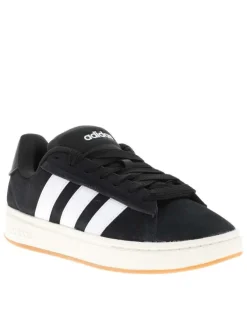 Baskets skate en cuir noires avec semelle à talon plat et lacets