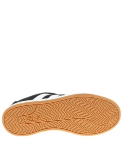 Baskets skate en cuir noires avec semelle à talon plat et lacets