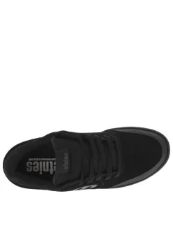 Baskets skate en cuir noires avec semelle à talon plat et à lacets