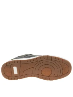 Baskets skate kaki à talon plat pourvues du logo de la marque