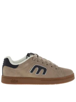 Baskets skate marron à talon plat avec un logo en relief au talon