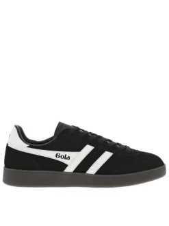 Baskets tennis en croûte de cuir noires à talon plat et à lacets plats noirs