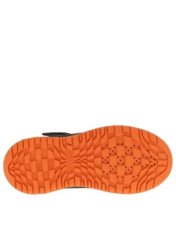 Baskets tricolores imperméables et montantes en cuir à bande auto agrippante