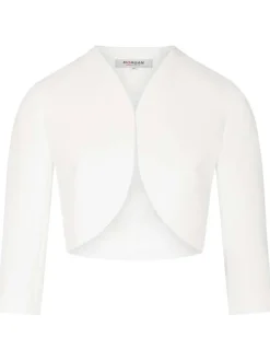 Blazer ecru uni coupe ajusté montant à manches longues