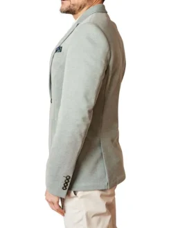 Blazer vert en maille fine avec une coupe ajustée et des poches
