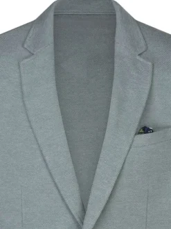 Blazer vert en maille fine avec une coupe ajustée et des poches