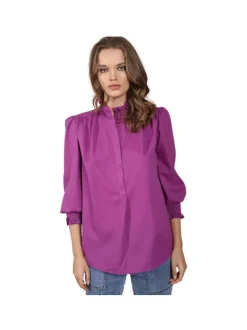 Blouse boutonnée unie