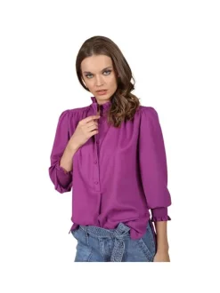 Blouse boutonnée unie