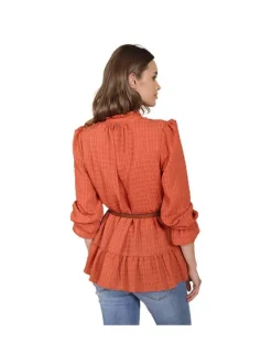 Blouse à petits carreaux