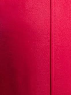 Blouse rouge unie à coupe droite col ruffle et à manches longues