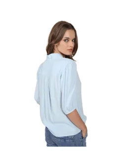 Blouse unie boutonnée
