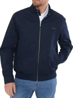 Blouson bomber zippé en coton à manches longues et col boutonné