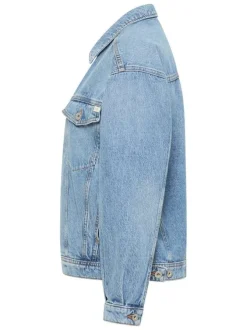 Blouson en Jean Arcata en coton jean unie à coupe droite et col à revers