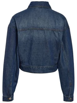Blouson en Jean Sanja Regular Denim Jacket en coton indigo délavé droit