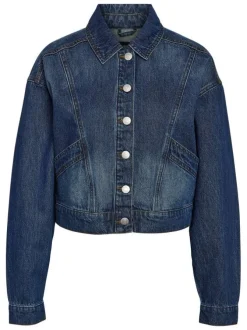 Blouson en Jean Sanja Regular Denim Jacket en coton indigo délavé droit