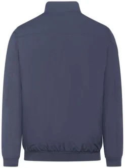 Blouson marine et orange réversible coupe droite col camionneur