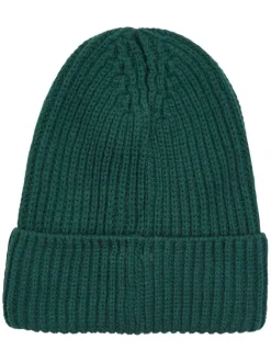 Bonnet sapin en maille jersey avec un patch gravé du nom de la marque