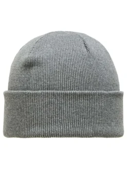 Bonnet gris avec revers en coton biologique
