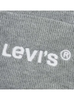 Bonnet gris uni avec logo brodé