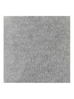 Bonnet HYDROMEL gris clair uni à pompons interchangeables et logo effet cuir