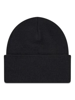Bonnet noir homme à logo contrastant