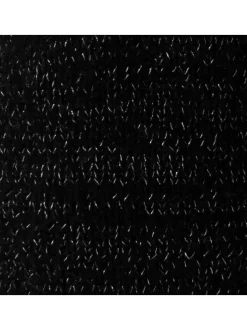 Bonnet noir à lurex argenté avec logo et pompons interchangeables