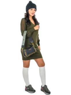 Bonnet noir uni avec large revers côtelé avec petits fils en lurex