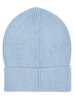 Bonnet à revers bleu ciel avec détail pailleté et drapeau tricolore brodé