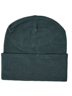 Bonnet vert uni en maille
