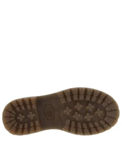Boots SHIVA noires en cuir avec talon plat