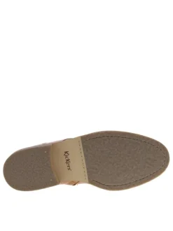Boots ALPHAHOOK camel en cuir avec talon plat