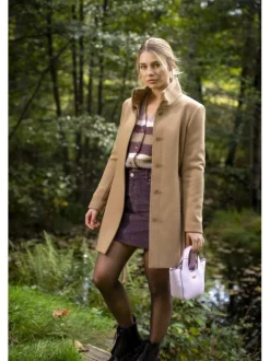 Boots en cuir bordeaux à talon plateau avec un zip et des lacets ronds