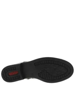 Boots en cuir bronze à talon décroché bas avec un zip et un soufflet élastiqué