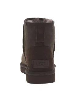 Boots en cuir marron à talon plat avec une doublure en fourrure