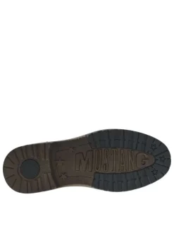 Boots en simili cuir marron avec soufflet élastiqué, languette d'aisance et fermeture zippée
