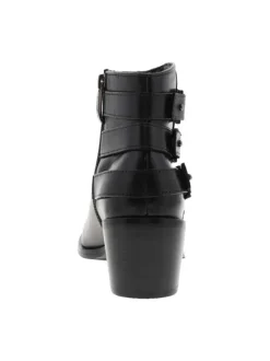 Boots FRIDA noires à talon bottier moyen en cuir