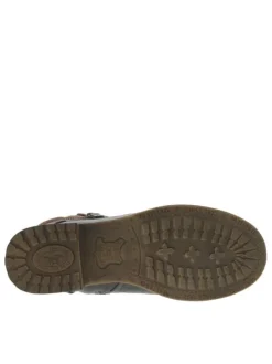 Boots graphites à talon plat