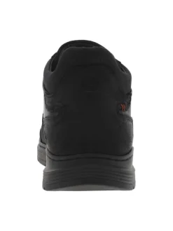 Boots noires à lacets en cuir style basket