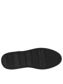 Boots noires à lacets en cuir style basket