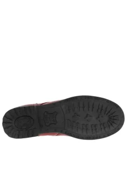 Boots rouges à talon plat