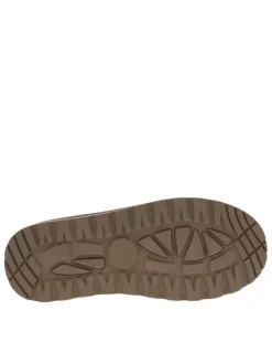 Boots slip-on taupe à motif léopard avec une semelle à plateforme