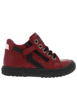 Botillons garçon cuir VIBUSE bordeaux