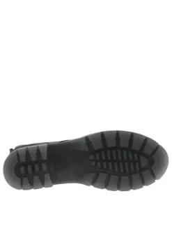 Bottes GENOVA en cuir noir à talon bloc bas, zip, doublure stretch et semelle translucide