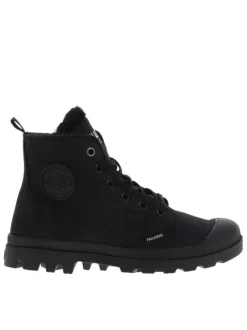 Bottines en cuir nubuck noires à talon plat avec des lacets et un zip latéral